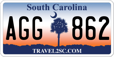SC license plate AGG862