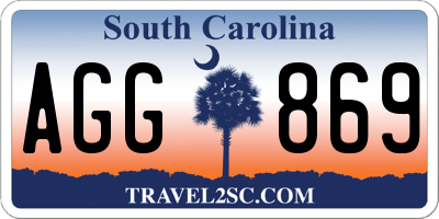 SC license plate AGG869