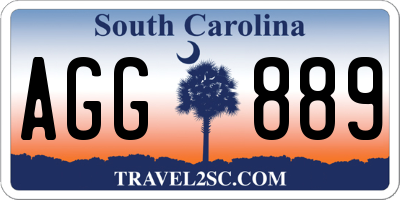 SC license plate AGG889