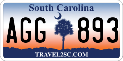 SC license plate AGG893
