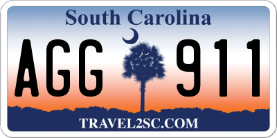 SC license plate AGG911