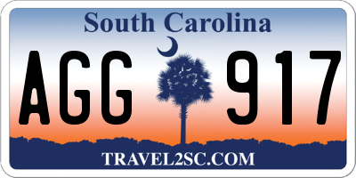 SC license plate AGG917