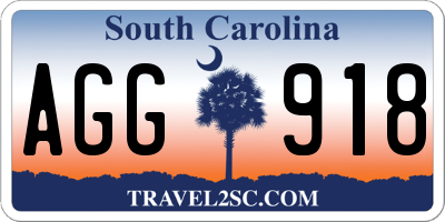 SC license plate AGG918