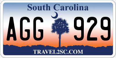 SC license plate AGG929