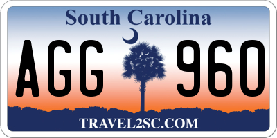 SC license plate AGG960