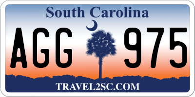 SC license plate AGG975