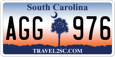 SC license plate AGG976