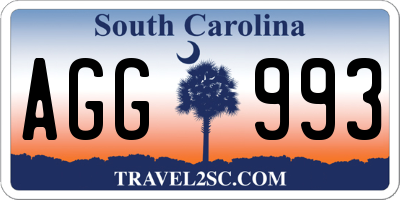 SC license plate AGG993