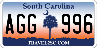 SC license plate AGG996