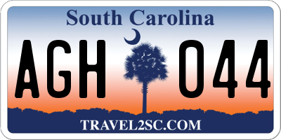 SC license plate AGH044