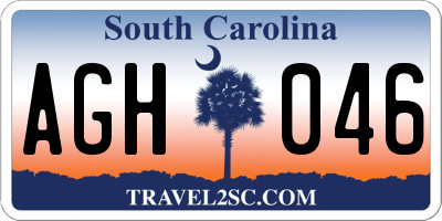 SC license plate AGH046