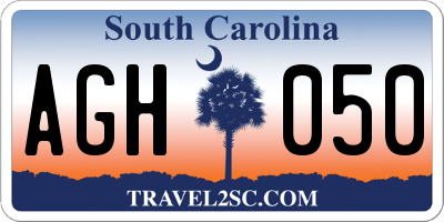 SC license plate AGH050