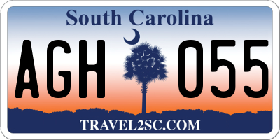 SC license plate AGH055