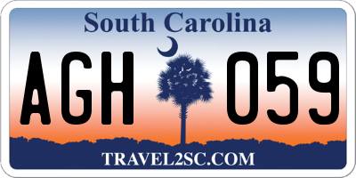 SC license plate AGH059