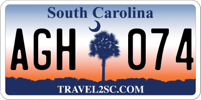 SC license plate AGH074