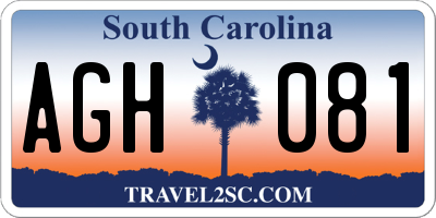 SC license plate AGH081