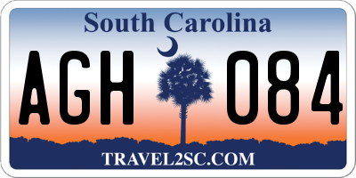 SC license plate AGH084
