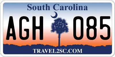 SC license plate AGH085