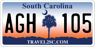 SC license plate AGH105