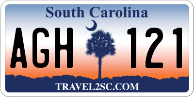 SC license plate AGH121