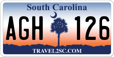 SC license plate AGH126