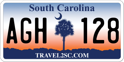 SC license plate AGH128