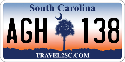 SC license plate AGH138