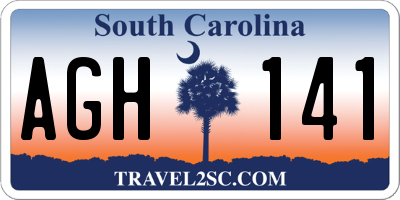 SC license plate AGH141