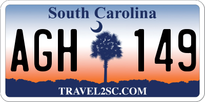 SC license plate AGH149