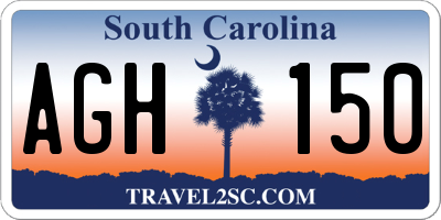 SC license plate AGH150