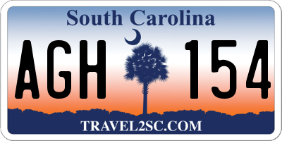 SC license plate AGH154