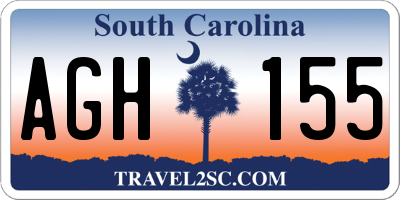 SC license plate AGH155