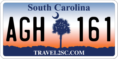 SC license plate AGH161