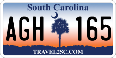 SC license plate AGH165