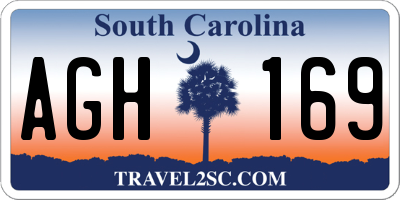 SC license plate AGH169