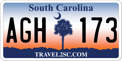 SC license plate AGH173