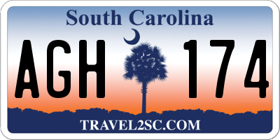 SC license plate AGH174