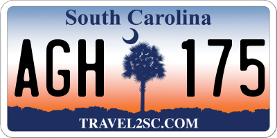 SC license plate AGH175
