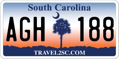 SC license plate AGH188