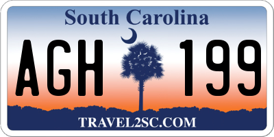 SC license plate AGH199