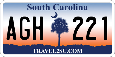 SC license plate AGH221