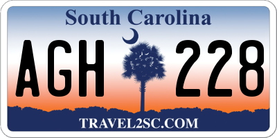 SC license plate AGH228