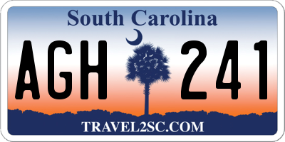 SC license plate AGH241