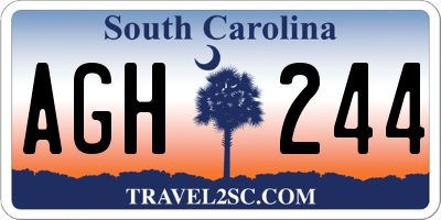 SC license plate AGH244