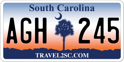 SC license plate AGH245
