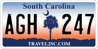 SC license plate AGH247