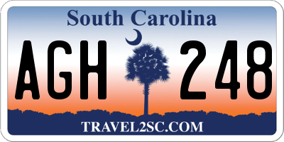 SC license plate AGH248