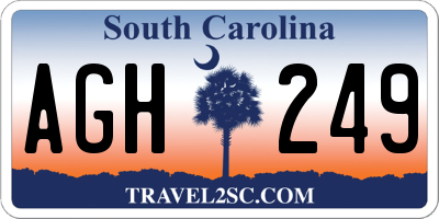 SC license plate AGH249