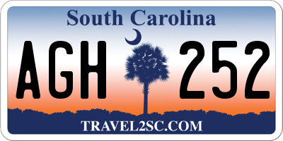 SC license plate AGH252