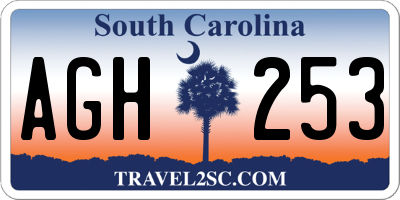 SC license plate AGH253